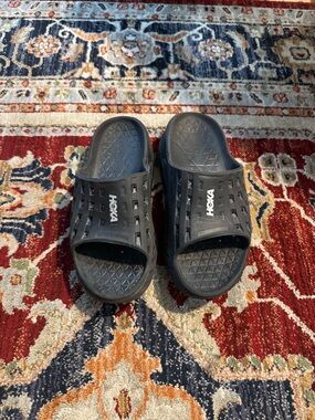 Hoka Black Men's Open-Toe Slide Sandals